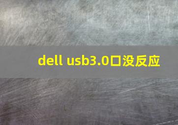 dell usb3.0口没反应